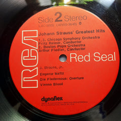 Johann Strauss* - Arthur Fiedler / Boston Pops*, Fritz Reiner / Chicago Symphony* - Johann Strauss' Greatest Hits (Vinyl)