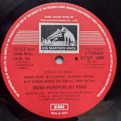 Ustad Munawar Ali Khan - Raga Bairagi • Raga Kuheri-Kalyan (Vinyl)