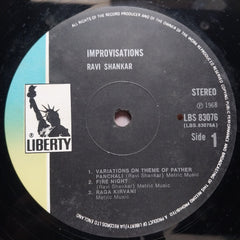 Ravi Shankar - Improvisations And Theme From Pather Panchali (Vinyl)