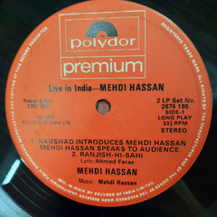 Mehdi Hassan  - Live In India (Vinyl)