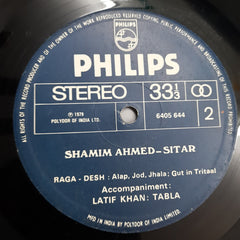 Shamim Ahmed With Latif Ahmed Khan - Soulful Melodies On Sitar (Vinyl)