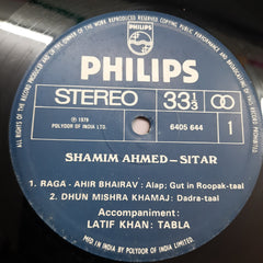 Shamim Ahmed With Latif Ahmed Khan - Soulful Melodies On Sitar (Vinyl)