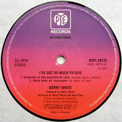 Barry White - I've Got So Much To Give (Vinyl) Image