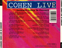 Leonard Cohen - Cohen Live - Leonard Cohen In Concert (CD)