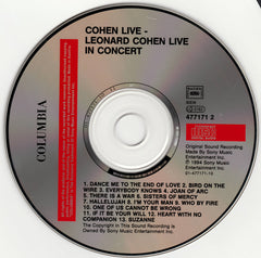 Leonard Cohen - Cohen Live - Leonard Cohen In Concert (CD)