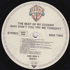 Ry Cooder - Why Don't You Try Me Tonight? The Best Of Ry Cooder (Vinyl)