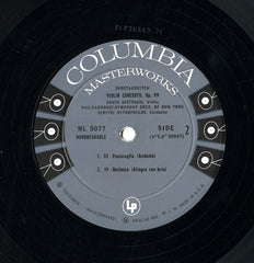 Dmitri Shostakovich - David Oistrach, New York Philharmonic Orchestra, The, Dimitri Mitropoulos - Violin Concerto (Op. 99) (Vinyl) Image