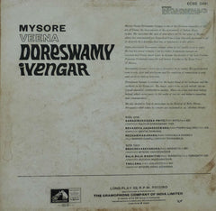 Venkatesha Doreswamy Iyengar - Mysore Veena Doreswamy Iyengar (Vinyl)