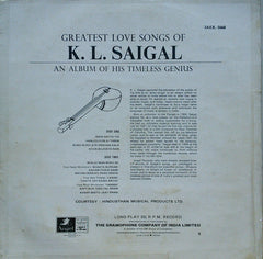 K. L. Saigal - Greatest Love Songs Of K. L. Saigal (An Album Of His Timeless Genius) - Vol. 1 (Vinyl) Image