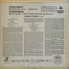 Charles Rosen - Stravinsky: Serenade In A Sonata / Schoenberg: Suite, Op. 25 ・ Two Piano Pieces, Op. 33a And b (Vinyl) Image
