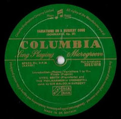 Ernst von Dohnányi, Wolfgang Amadeus Mozart, Philharmonia Orchestra, Sir Malcolm Sargent - Variations On A Nursery Song, Op. 25 / Sonata In D Major For Two Pianos, K.448 (Vinyl) Image