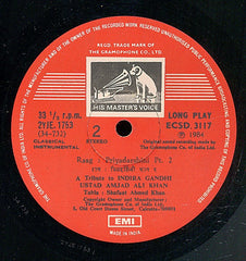 Amjad Ali Khan - Raga Priyadarshini - A Tribute (Vinyl) Image