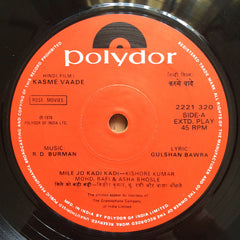 R. D. Burman - Kasme Vaade (45-RPM)