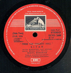 Nikhil Banerjee - From The Concert Hall (Vinyl)