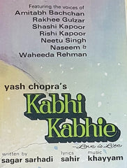 Khayyam, Sahir Ludhianvi, Sagar Sarhadi - The Immortal Love Scenes Of Kabhi Kabhie (Vinyl)