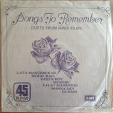 Various - Songs To Remember (Duets From Hindi Films) (Vinyl)
