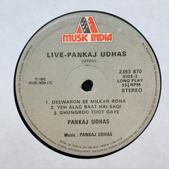 Pankaj Udhas - Live - Pankaj Udhas (Ghazals) (Vinyl) Image