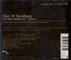 Chet Baker Quartet - Live Volume 2 - Out Of Nowhere (CD) Image
