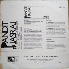 Pandit Jasraj - Raga Pooriya / Raga Shuda-Nat (Vinyl)