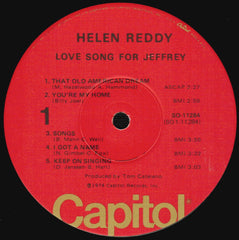 Helen Reddy - Love Song For Jeffrey (Vinyl)