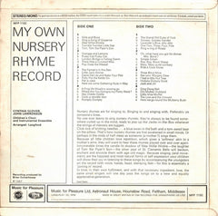 Cynthia Glover, John Lawrenson And Children's Choir (2), The - My Own Nursery Rhyme Record (Vinyl)