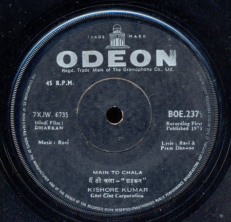 Ravi - Dharkan = धडकन​ (45-RPM) Image