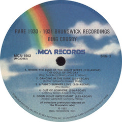 Bing Crosby - Rare 1930-31 Brunswick Recordings (Vinyl) Image