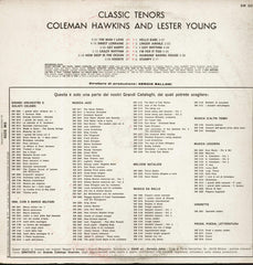 Coleman Hawkins / Lester Young - Classic Tenors (Vinyl) Image