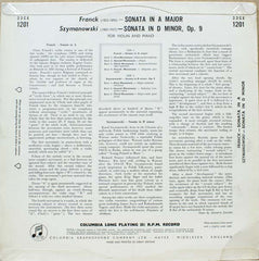 David Oistrach, Vladimir Yampolsky, César Franck / Karol Szymanowski - Sonata In A Major / Sonata In D Minor Op. 9 (Vinyl) Image