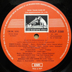 Lata Mangeshkar & Talat Mahmood - Duets To Remember (From Hindi Films) (Vinyl) Image