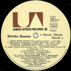 Shirley Bassey - Never Never Never (Vinyl) Image