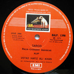 Hafiz Ali Khan - Raga II Chandrabhankar (Vinyl) Image