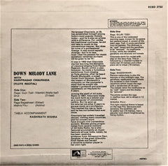 Hariprasad Chaurasia - Down Melody Lane (Vinyl) Image