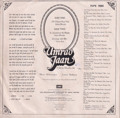 Khayyam, Dr. Akhlaq Mohammed Khan - Umrao Jaan (45-RPM)