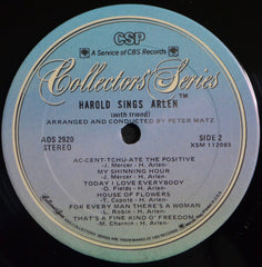 Harold Arlen - Harold Sings Arlen (With Friend) (Vinyl) Image