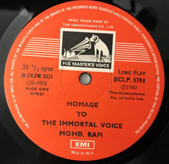 Mohammed Rafi - Homage To The Immortal Voice Mohd. Rafi (Dec 24,1924 - July 31,1980) (Vinyl)