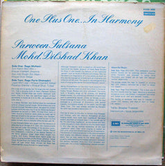 Parween Sultana & Dilshad Khan - One Plus One In Harmony (Vinyl) Image
