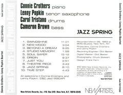 Connie Crothers - Lenny Popkin Quartet - Jazz Spring (CD) Image