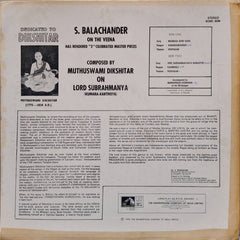 Sundaram Balachander - Dedicated To Dikshitar “2†Celebrated Masterpieces Composed On Lord Subrahmanya (Kumara - Kartikeya) (Vinyl) Image