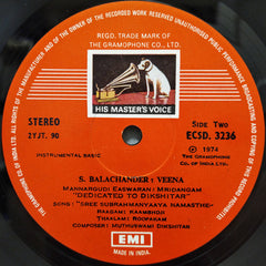 Sundaram Balachander - Dedicated To Dikshitar “2†Celebrated Masterpieces Composed On Lord Subrahmanya (Kumara - Kartikeya) (Vinyl) Image