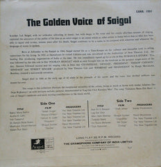 K. L. Saigal - Memories Of Greatness (The Golden Voice Of K.L. Saigal) (Vinyl) Image