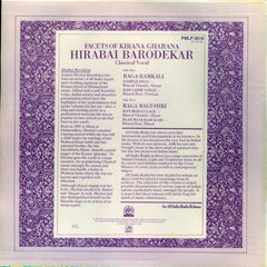 Hirabai Barodekar - Facets Of Kirana Gharana (Vinyl) Image