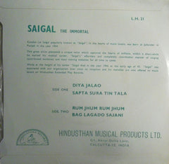 K. L. Saigal - Saigal The Immortal (45-RPM)