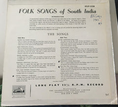 Various - Folk Songs Of South India (Vinyl)