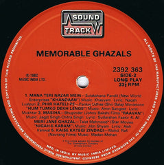 Various - Memorable Ghazals (Vinyl) Image