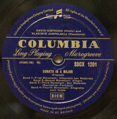 David Oistrach, Vladimir Yampolsky, César Franck / Karol Szymanowski - Sonata In A Major / Sonata In D Minor Op. 9 (Vinyl) Image