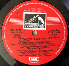 Mukesh - Many More Memories… (Songs From Hindi Films) (Vinyl) Image