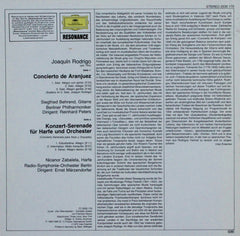 JoaquÃn Rodrigo, Siegfried Behrend, Nicanor Zabaleta - Concierto De Aranjuez / Konzertserenade Für Harfe (Vinyl) Image