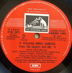 Nikhil Banerjee - In Memoriam (Vinyl)