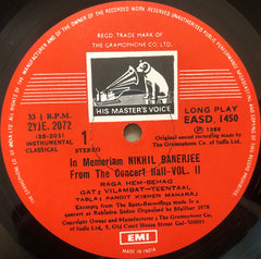 Nikhil Banerjee - In Memoriam (Vinyl)